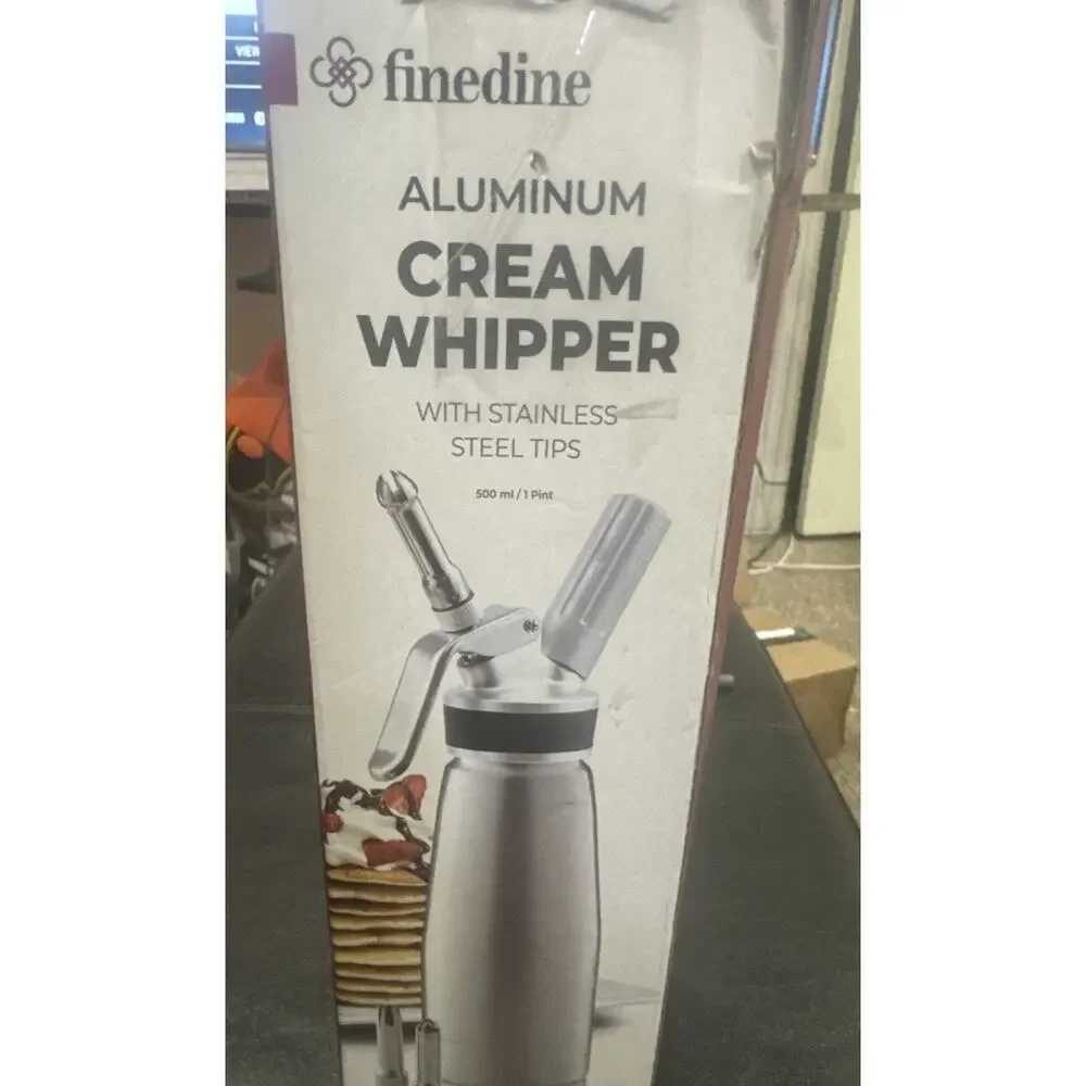 FineDine Aluminum Cream Whipper with Stainless Steel Tips